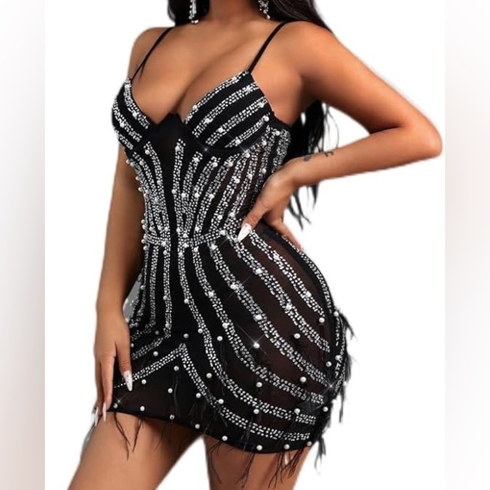 Rhinestone Party Dress